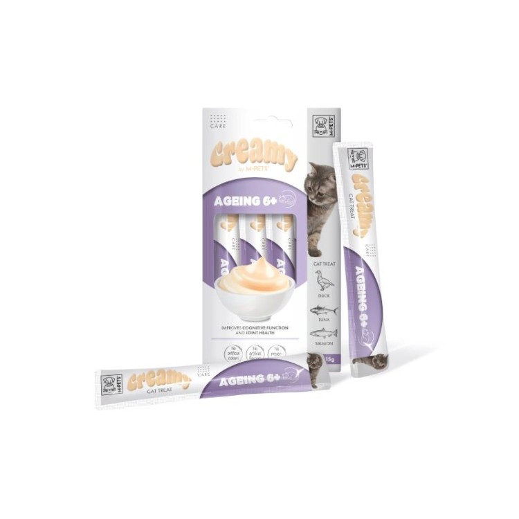 MPETS AGEING 6+ CAT CREAMY TREATS ΜΕ ΠΑΠΙΑ ΤΟΝΟ ΚΑΙ ΣΟΛΟΜΟ 4pcs x 15gr MPETS AGEING 6+ CAT CREAMY TREATS ΜΕ ΠΑΠΙΑ ΤΟΝΟ ΚΑΙ ΣΟΛΟΜΟ 4pcs x 15gr