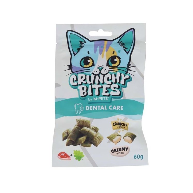 MPETS CRUNCHY BITES DENTAL CARE CAT SNACK ΜΕ ΒΟΔΙΝΟ ΚΑΙ CATNIP 60gr MPETS CRUNCHY BITES DENTAL CARE CAT SNACK ΜΕ ΒΟΔΙΝΟ ΚΑΙ CATNIP 60gr