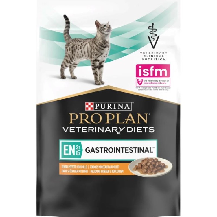 PURINA PRO PLAN VETERINARY DIET EN GASTROINTESTINAL CARE ADULT CAT CHICKEN IN SAUCE POUCH 85gr