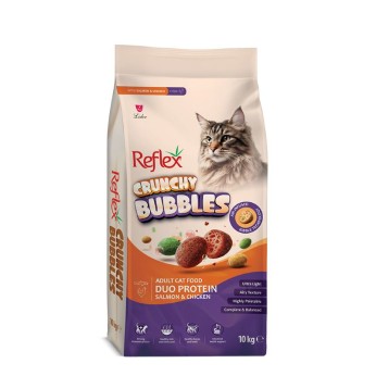 REFLEX CRUNCHY BUBBLE DUO PROTEIN ADULT CAT MULTICOLOR ΣΟΛΟΜΟΣ ΚΑΙ ΚΟΤΟΠΟΥΛΟ 10kg