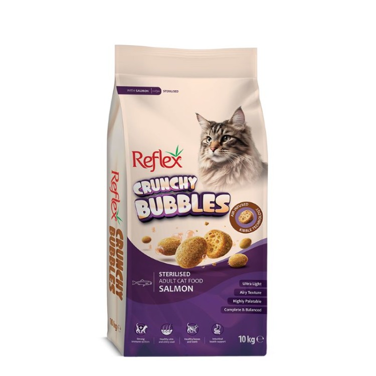 REFLEX CRUNCHY BUBBLE STERILIZED ADULT CAT ΣΟΛΟΜΟ 10kg