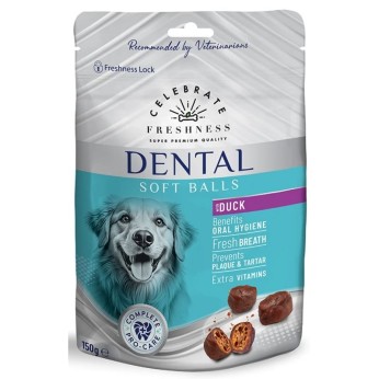 CELEBRATE FRESHNESS DENTAL SOFT BALLS ΛΙΧΟΥΔΙΕΣ ΣΚΥΛΟΥ ΜΕ ΠΑΠΙΑ 150gr