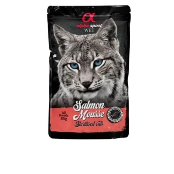 ALPHA SPIRIT MONOPROTEIN ADULT CAT WET SALMON MOUSSE POUCH 85gr