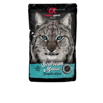 ALPHA SPIRIT MONOPROTEIN ADULT CAT WET SEABREAM MOUSSE POUCH 85gr