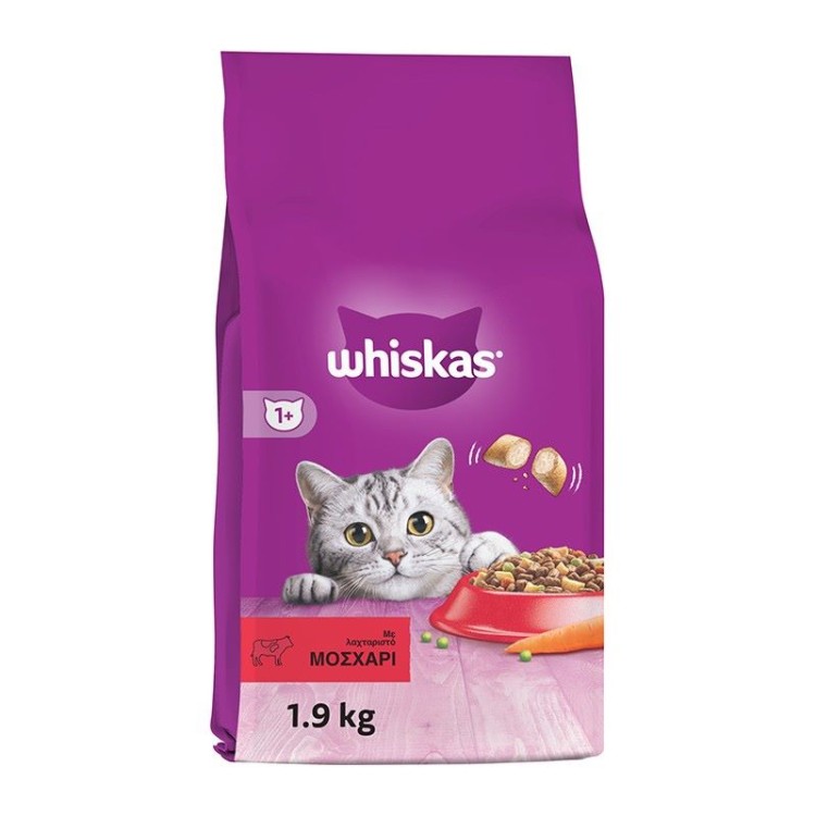 WHISKAS ADULT CAT BEEF 1.9kg