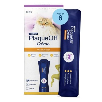 PRODEN PLAQUE OFF CREME ΟΔΟΝΤΙΚΗ ΛΙΧΟΥΔΙΑ ΓΑΤAΣ ΚΑΤΑ ΤΗΣ ΠΕΤΡΑΣ ΚΑΙ ΤΗΣ ΚΑΚΟΣΜΙΑΣ ΜΕ ΚΟΤΟΠΟΥΛΟ 6pcs x 10gr
