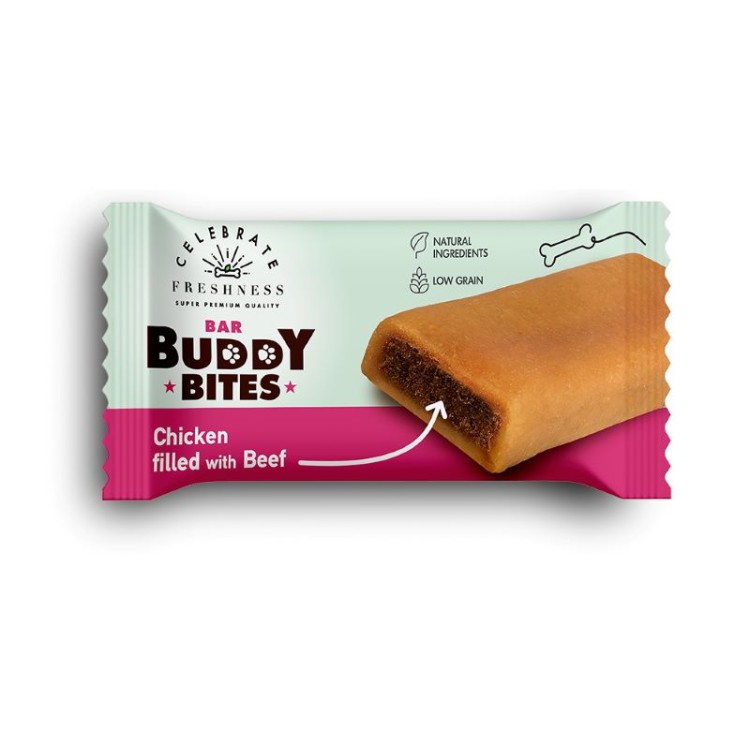 CELEBRATE BAR BUDDY BITES ΜΠΑΡΑ ΚΟΤΟΠΟΥΛΟ ΜΕ ΓΕΜΙΣΗ ΒΟΔΙΝΟΥ 25gr