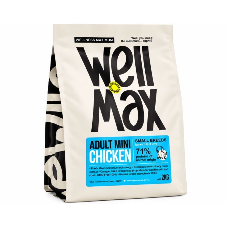 WELLMAX ALL MINI BREEDS ADULT DOG CHICKEN 2KG