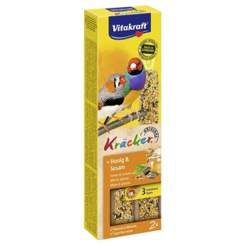 VITAKRAFT KRACKER DUO MIX ΓΙΑ ΠΑΠΑΓΑΛΟΥΣ ΚΑΙ ΕΞΩΤΙΚΑ ΠΤΗΝΑ ΜΕ ΜΕΛΙ ΚΑΙ ΣΟΥΣΑΜΙ 2pcs 180gr