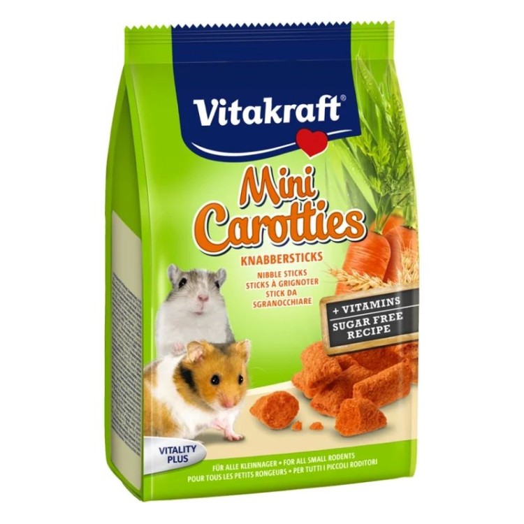 VITAKRAFT MINI CARROTIES ΛΙΧΟΥΔΙΕΣ ΤΡΩΚΤΙΚΩΝ 50gr