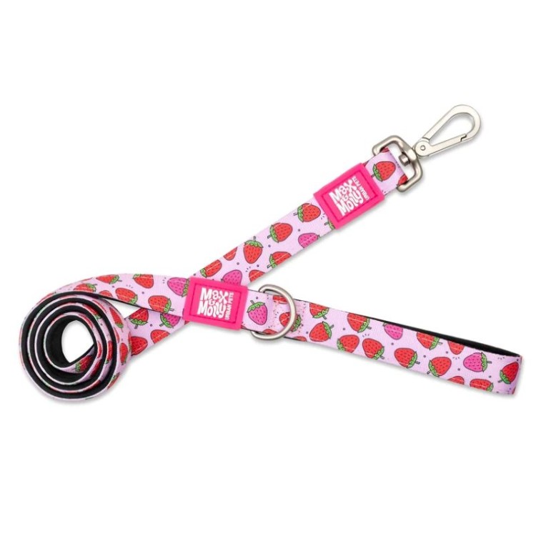 MAX & MOLLY STRAWBERRY DREAM SHORT LEASH ΟΔΗΓΟΣ ΠΕΡΙΠΑΤΟΥ ΣΚΥΛΟΥ SMALL