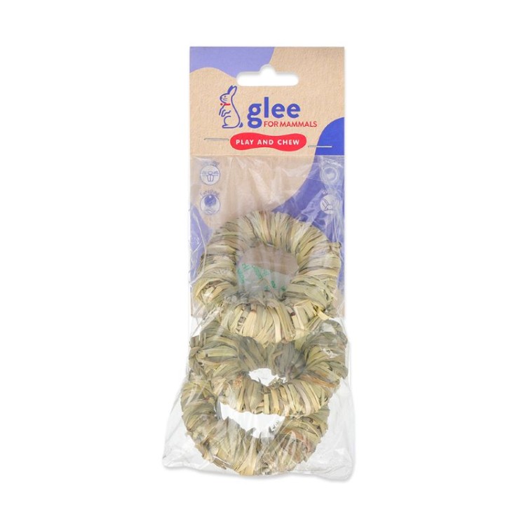 GLEE PLAY AND CHEW ALFALFA WOOVEN RINGS ΠΛΕΚΤΑ ΔΑΧΤΥΛΙΔΙΑ ΤΡΩΚΤΙΚΩΝ 3pcs x 7cm