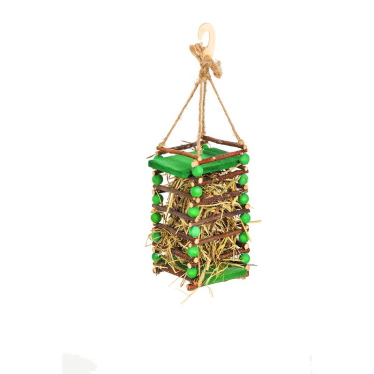GLEE PLAY AND CHEW APPLE STICK HAY FEEDER ΚΡΕΜΑΣΤΗ ΤΑΙΣΤΡΑ ΤΡΩΚΤΙΚΩΝ ΑΠΟ ΞΥΛΟ ΜΗΛΙΑΣ 26cm