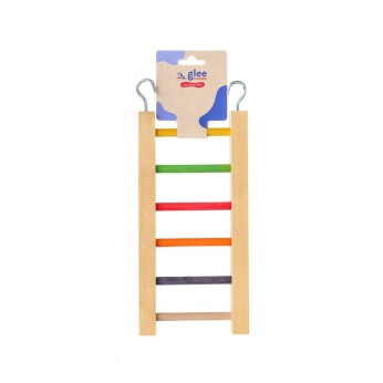 GLEE PLAY AND FUN COCKATIEL LADDER ΞΥΛΙΝΗ ΣΚΑΛΑ ΑΠΑΣΧΟΛΗΣΗΣ ΓΙΑ ΚΟΚΑΤΙΛ ΚΑΙ ΜΕΣΣΑΙΟΥΣ ΠΑΠΑΓΑΛΟΥΣ 30cm