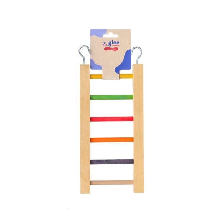 GLEE PLAY AND FUN COCKATIEL LADDER ΞΥΛΙΝΗ ΣΚΑΛΑ ΑΠΑΣΧΟΛΗΣΗΣ ΓΙΑ ΚΟΚΑΤΙΛ ΚΑΙ ΜΕΣΣΑΙΟΥΣ ΠΑΠΑΓΑΛΟΥΣ 30cm