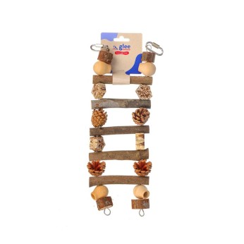 GLEE PLAY AND FUN BIRD LADDER ΚΡΕΜΑΣΤΗ ΞΥΛΙΝΗ ΚΟΥΝΙΑ ΑΠΑΣΧΟΛΗΣΗΣ ΩΔΙΚΩΝ ΠΤΗΝΩΝ 30cm