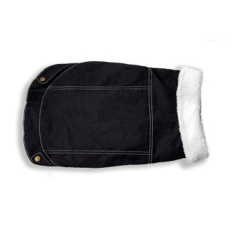 GLEE JEAN JACKET ΣΚΥΛΟΥ ΜΕ ΓΟΥΝΙΝΟ ΓΙΑΚΑ ΜΑΥΡΟ 45cm XLARGE