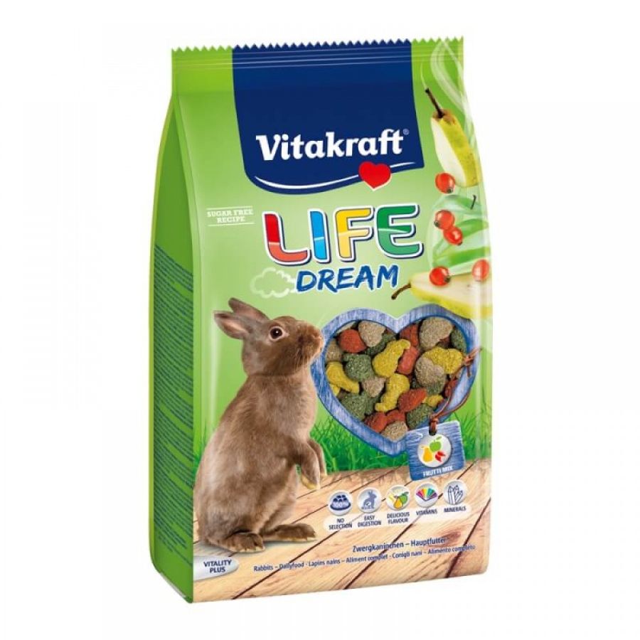Vitakraft Life Dream Premium Βασικη Τροφη Για Κουνελια 600Gr
