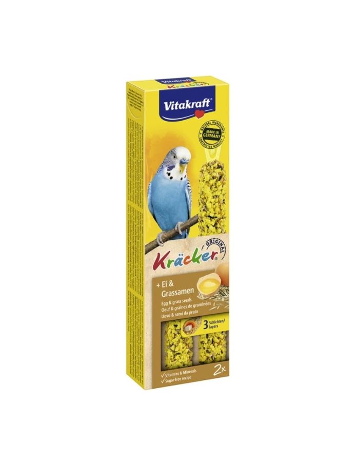 Vitakraft Kracker Duo Για Παπαγαλακια Με Αυγο Και Σπορους 2Τμχ 60Gr