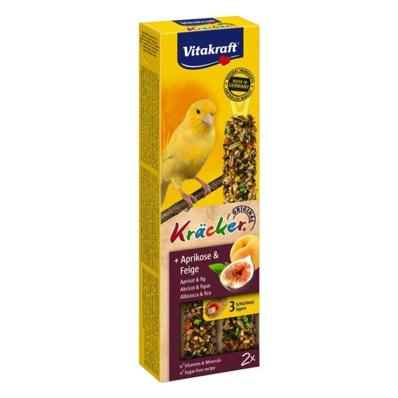 Vitakraft Kracker Duo Λιχουδια Για Καναρινια Συκο Βερικοκο 2Τεμ