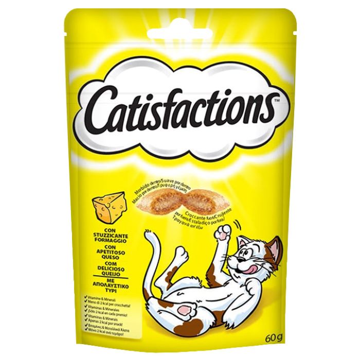 Catisfactions Snacks Λιχουδιες Γατας Με Τυρι 60Gr