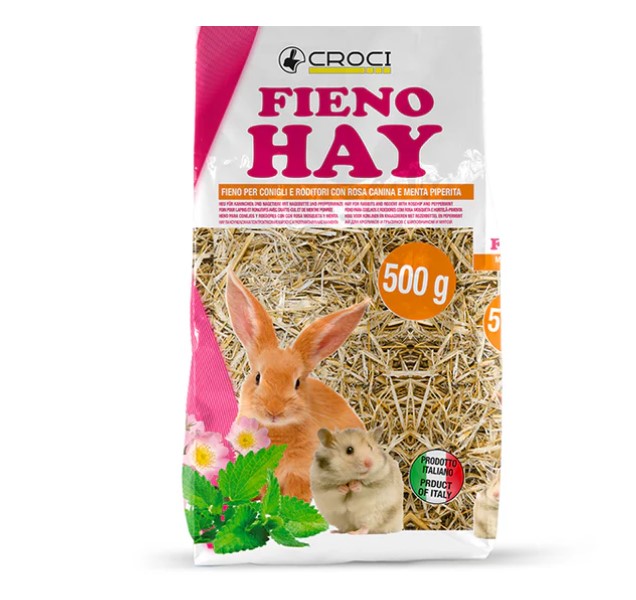 Croci Fieno Hay Χορτο Κουνελιων Και Τρωκτικων Με Menta Kai Αγριοτριανταφυλλια 500Gr