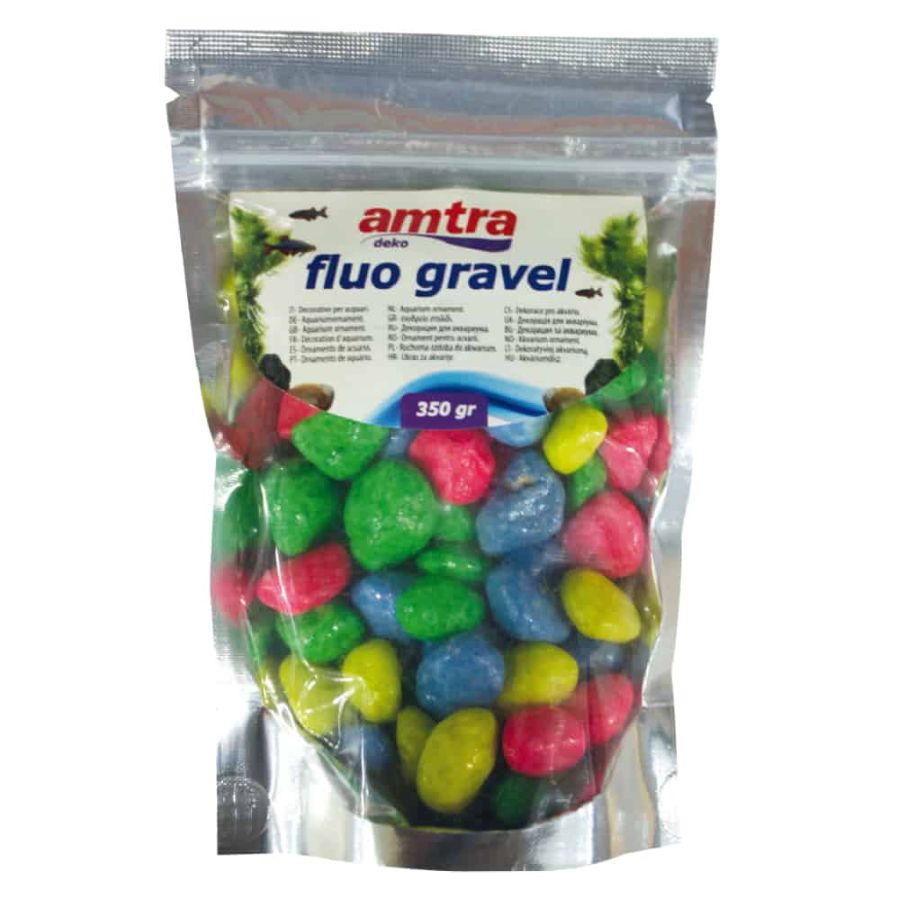 Amtra Fluo Gravel Multicolor Διακοσμητικα Βοτσαλα Ενυδρειου 350Gr