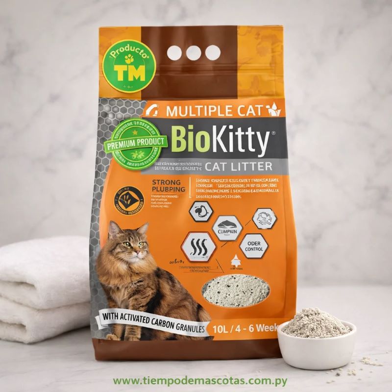 Bio Kitty Premium Clumping White Βεντονιτe Active Control Αμμος Υγιεινης Γατας 10Lt