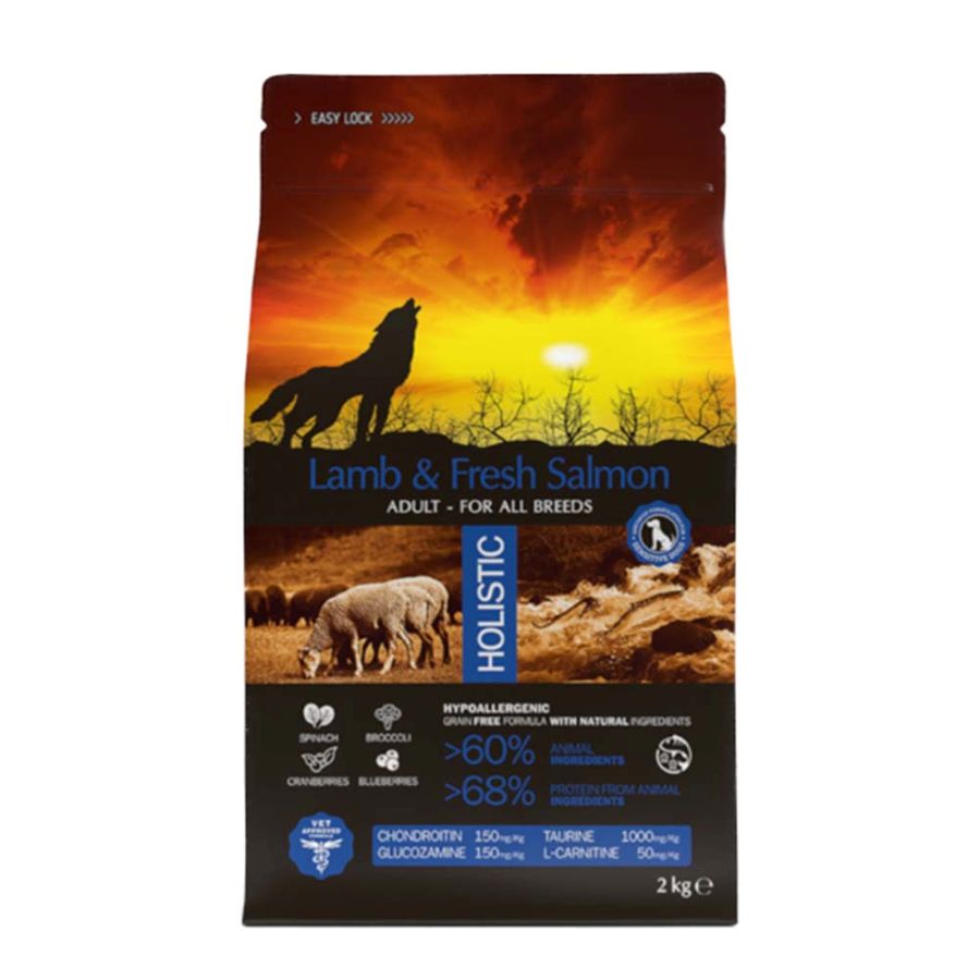 Ambrosia Grain Free Adult Dog All Breeds Lamb And Fresh Salmon 2Kg