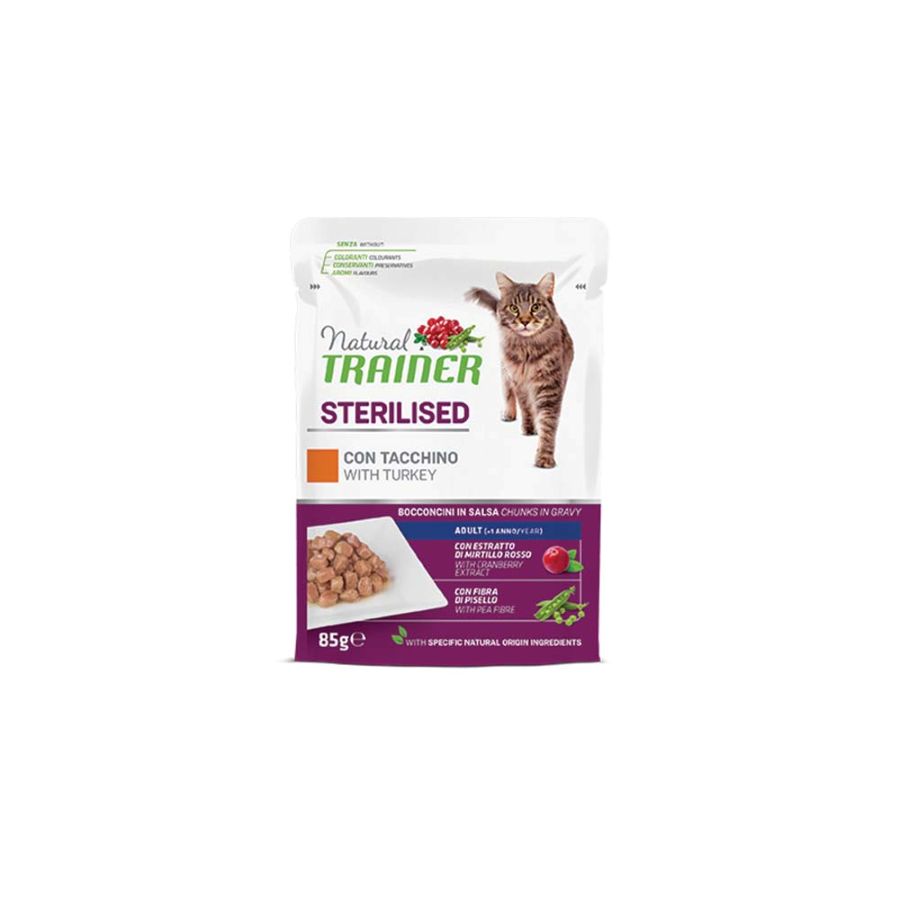 Natural Trainer Chunks In Gravy Sterilised Adult Cat Γαλοπουλα 85Gr