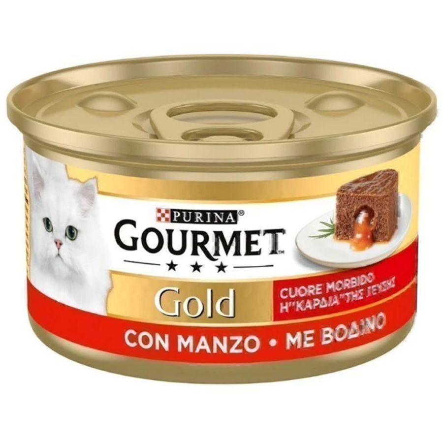 Purina Gourmet Gold Adult Cat Wet Food Heart Melting Βοδινο 85Gr