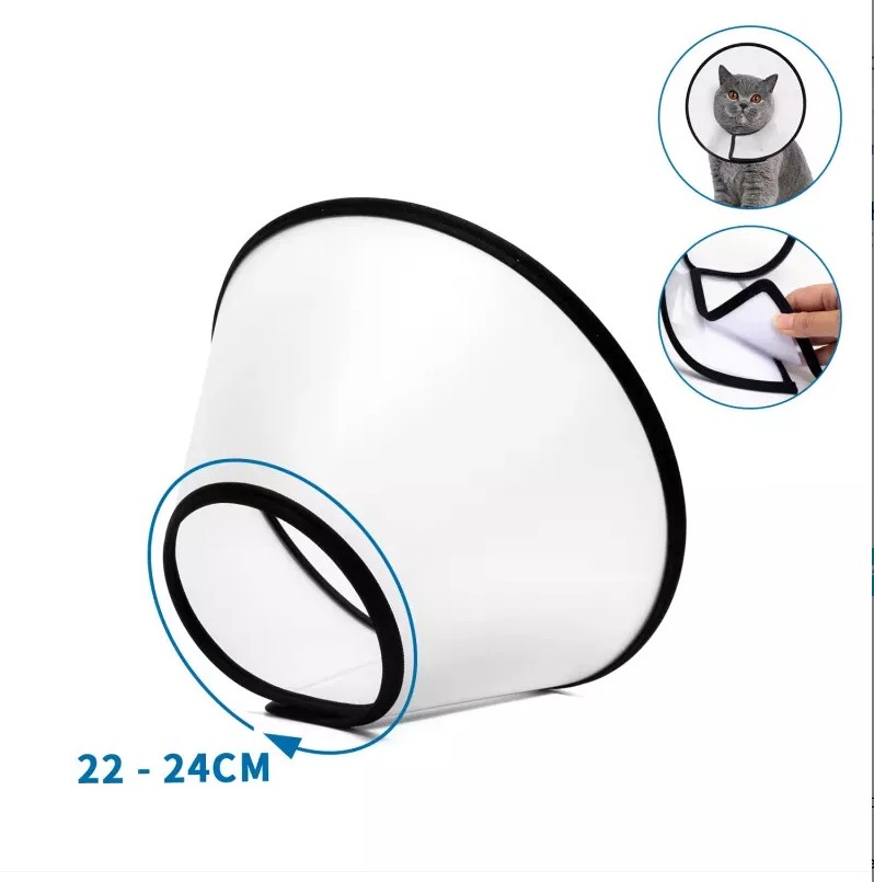 Nobleza Διαφανες Προστατευτικο Κολαρο Small Για Σκυλο Και Γατα 22 Εως 24Cm