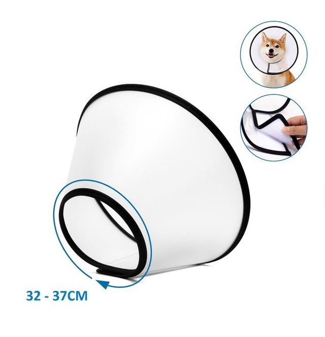 Nobleza Διαφανες Προστατευτικο Κολαρο Xlarge Για Σκυλο Και Γατα 32 Εως 37Cm