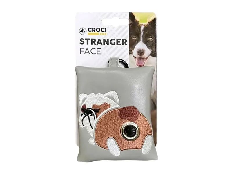 Croci Stranger Face Bulldog Θηκη Για Σακουλακια Υγιεινης 10.5 X 8.5Cm
