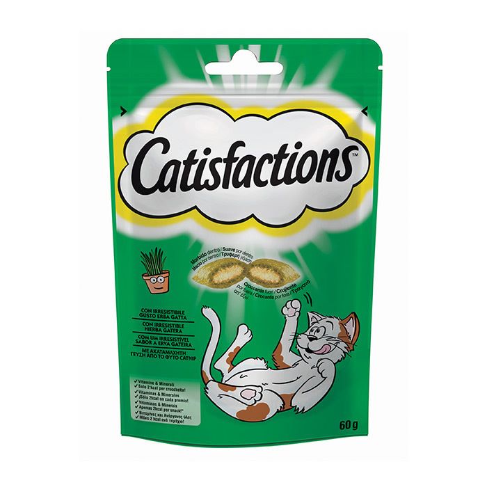 Catisfactions Snacks Λιχουδιες Γατας Με Catnip 60Gr
