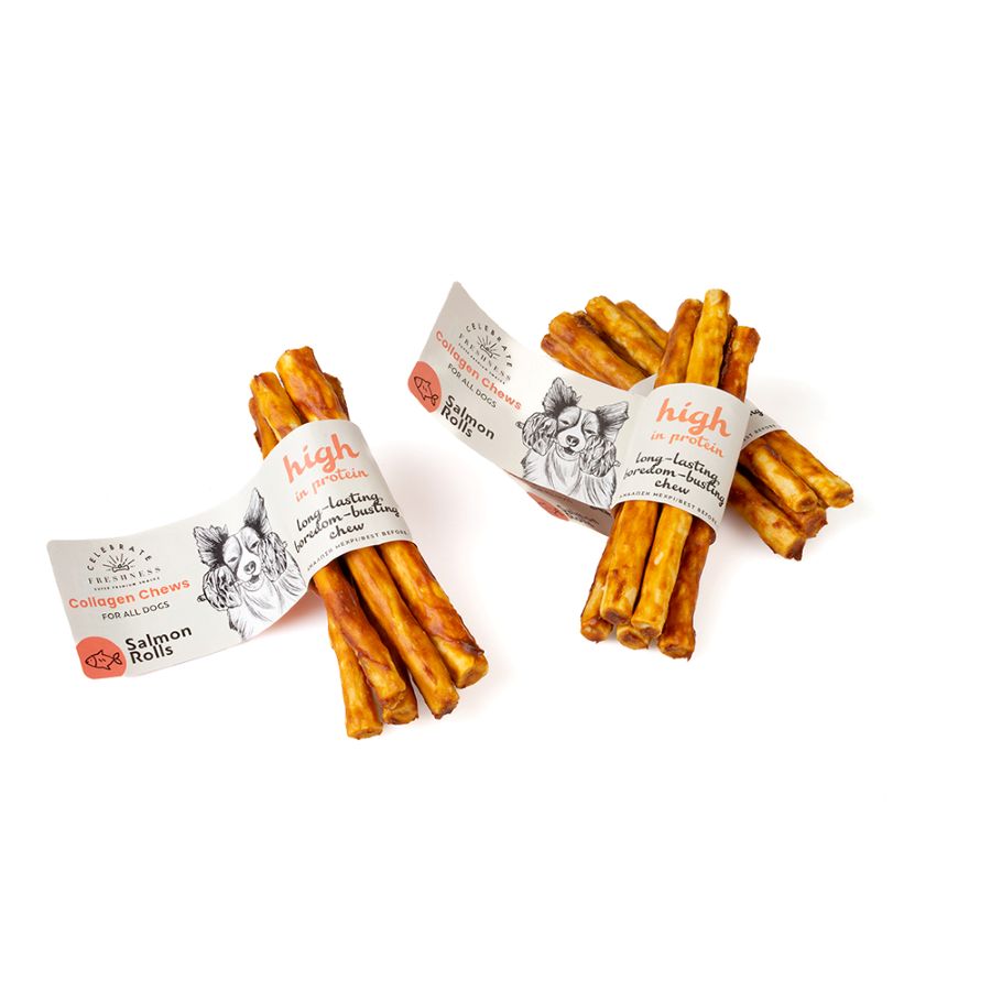 Celebrate Freshness Collagen Rolls Λιχουδιες Σκυλου Σολομος 12.5Cm 5Pcs