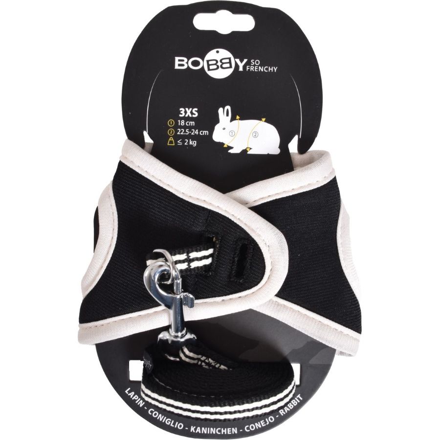 Bobby Rodent Σετ Σαμαρακι Και Οδηγος Για Κουνελι Black 2Xsmall