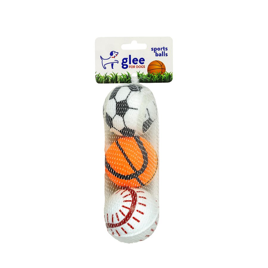 Glee Sports Balls Παιχνιδι Σκυλου 6Cm 3Pcs