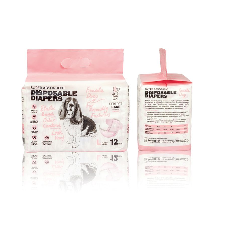 Perfect Care Πανα Βρακακι Θηλυκου Σκυλου Large 12Τμχ