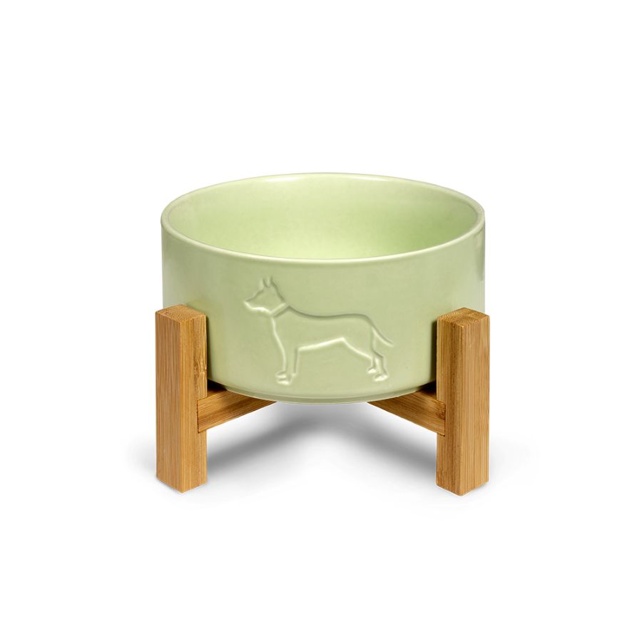 Glee Woof Small Κεραμικο Μπολ Σκυλου Με Βαση Μεντα 450Ml