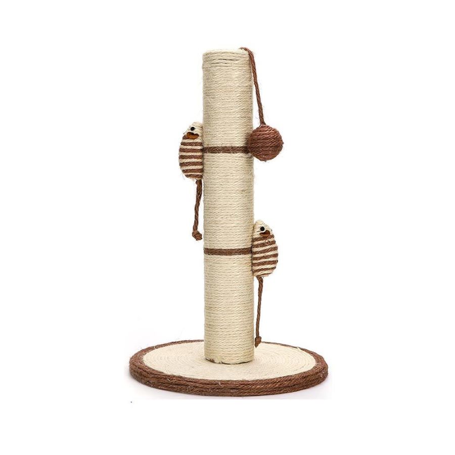 Nobleza Ονυχοδρομιο Στηλη Με 2 Ποντικια Μπεζ Καφε 25X25X40Cm