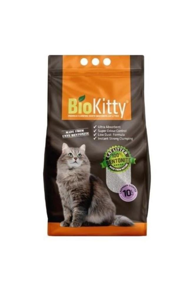 Bio Kitty Premium Clumping White Βεντονιτe Levander Αμμος Υγιεινης Γατας 10Lt