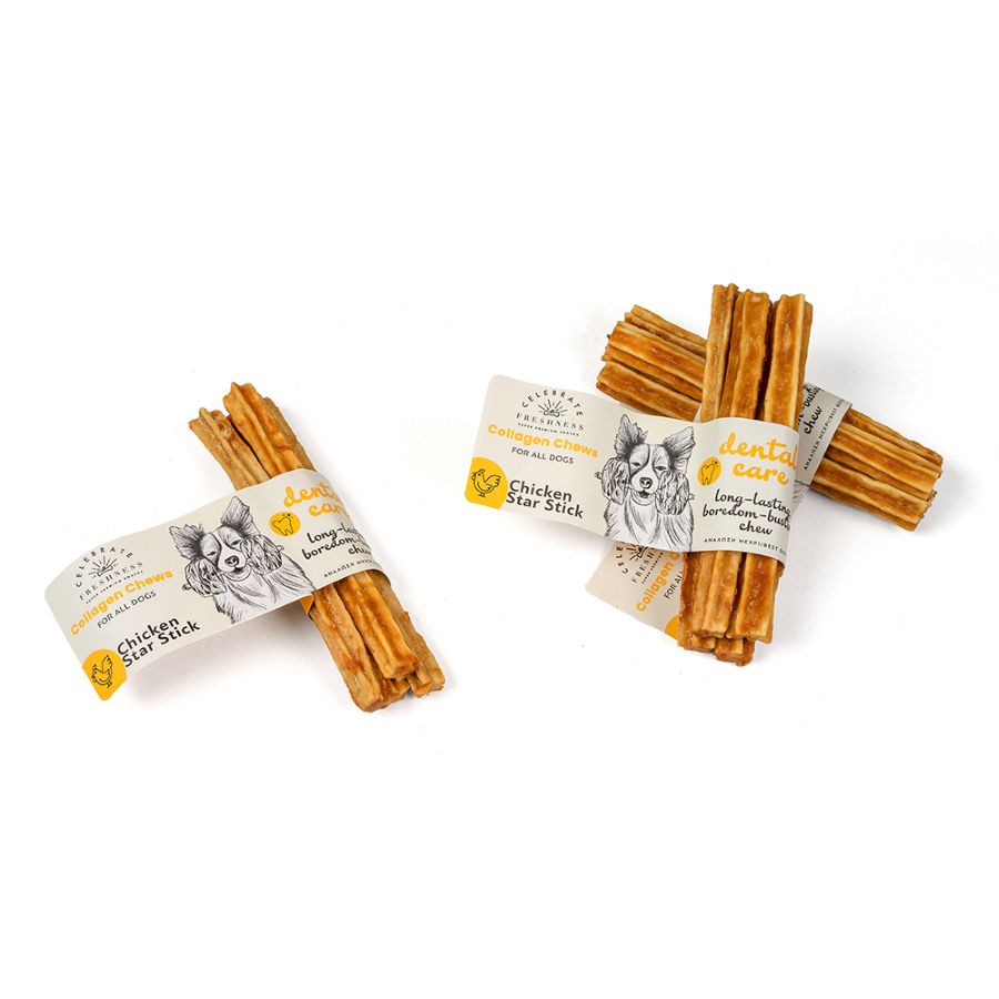 Celebrate Freshness Collagen Dental Chicken Star Sticks 4X12.5Cm
