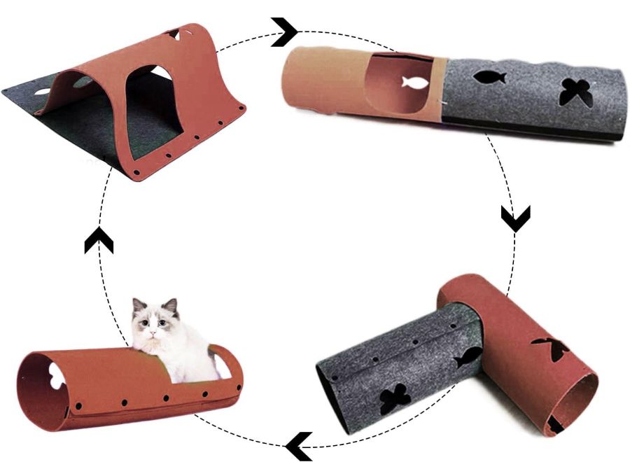 Value Imports Φωλια Παιχνιδι Τουνελ Large 4 Σε 1 Για Γατα 70X52Cm