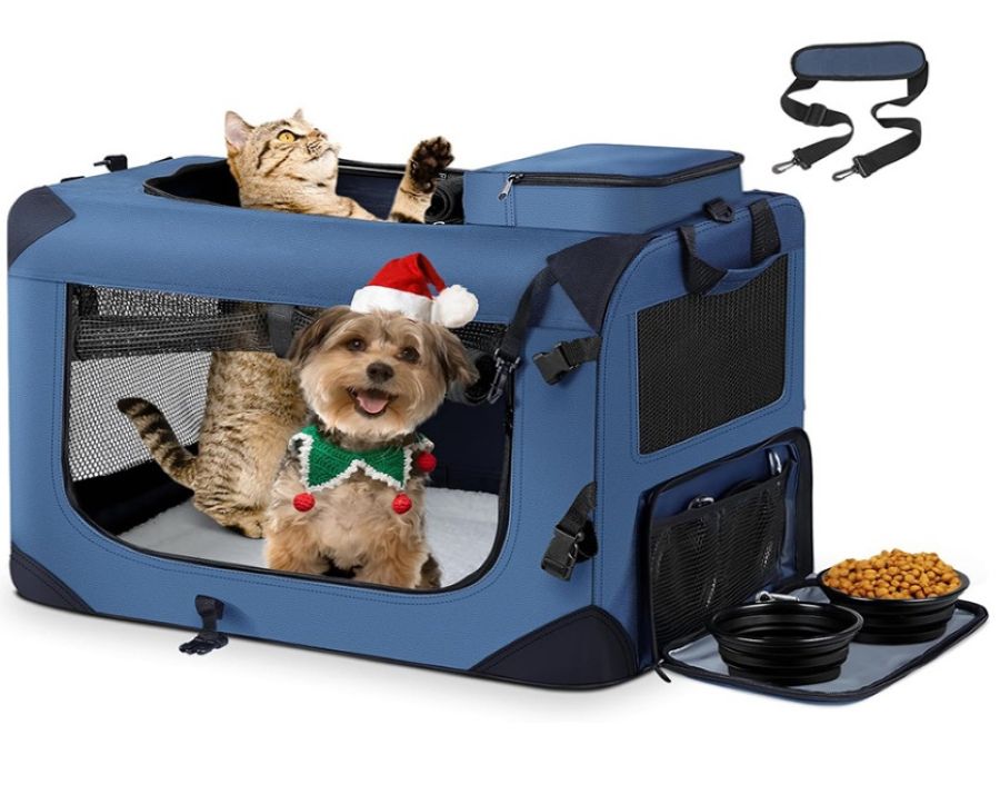 Denik Τσαντα Μεταφορας Μπλε Σκυλου Και Γατας 60X42X42Cm