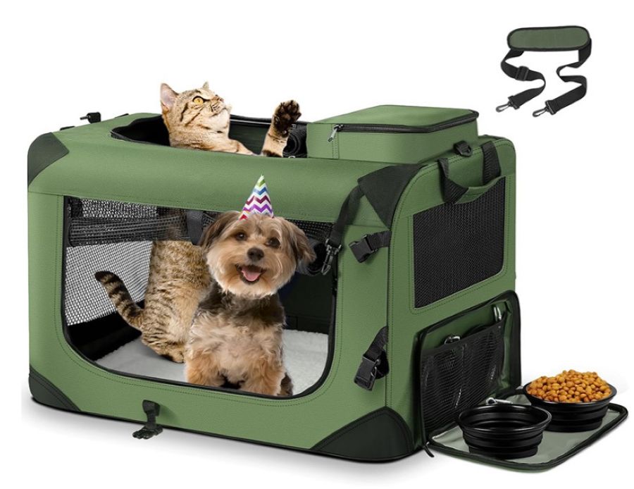 Denik Τσαντα Μεταφορας Πρασινη Σκυλου Και Γατας 60X42X42Cm