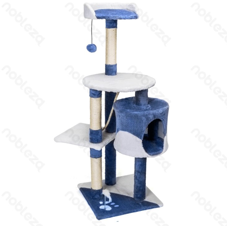 Nobleza Πολυεπιπεδο Ονυχοδρομιο Γατας Λευκο Μπλε 63X56X118.5Cm