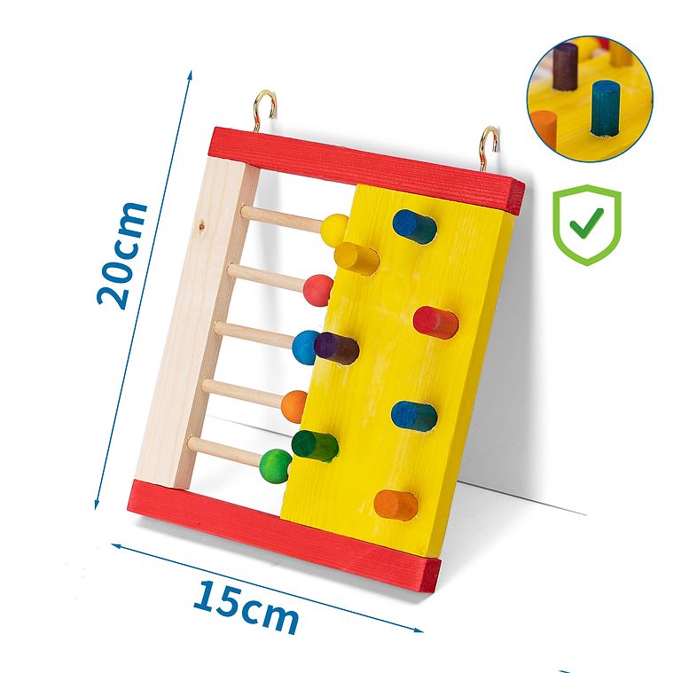 Nobleza Ξυλινη Σκαλα Αναρριχησης Πολυχρομη Για Χαμστερ Και Πτηνα 20X15Cm