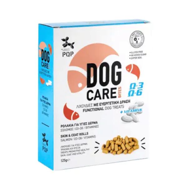 Pqp Dog Care Bites Ρολακια Για Υγιες Δερμα Σκυλου 125Gr