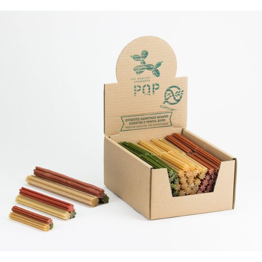 Pqp Digestible Dental Bars Οδοντικες Μπαρες Σκυλου Με Λαχανικα Και Ρυζι 17Cm